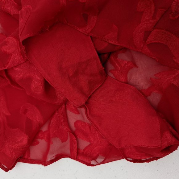 VTG Victoria Secret Gold Label Red Teddy Bodysuit Snap Crotch M - Picture 4 of 6